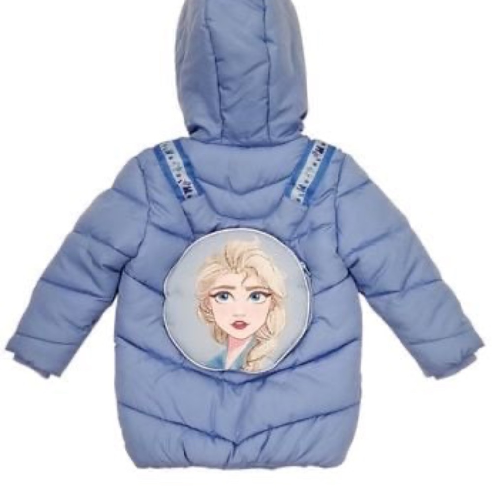 BRAND NEW girl Disney frozen Elsa jacket with an attached backpack 2T & 3T